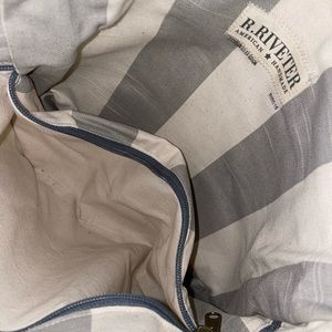 Never used R. Riveter American Handmade bag Otto blue canvas and leather